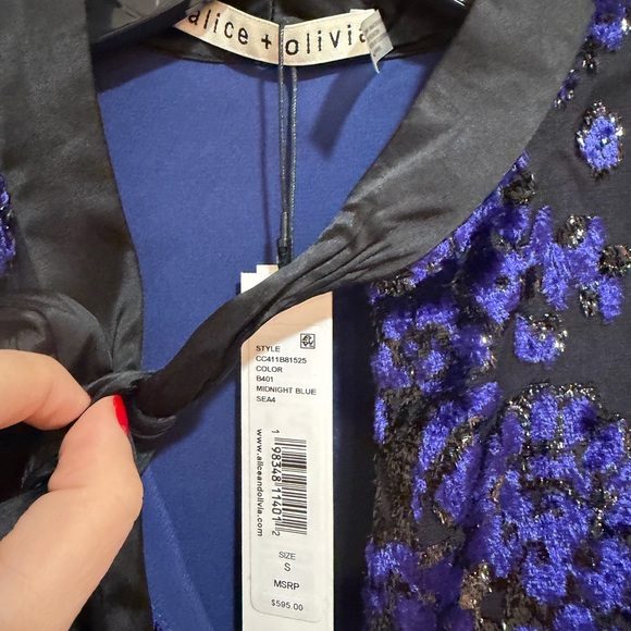 Alice + Olivia Blue and Black Mini Dress - Picture 3 of 4